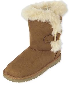 The Children’s Place Girls Warm Lightweight Winter Boot Fashion, Chestnut, 2 Big Kid