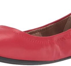 Amazon Essentials Women’s Belice Ballet Flat, Bright Poppy Red, 7