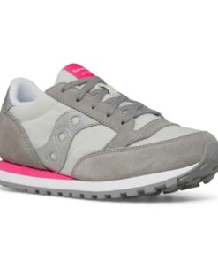 Saucony Jazz Original Sneaker, Grey/Silver/Pink, 13 US Unisex Big Kid