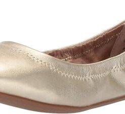 Amazon Essentials Women’s Belice Ballet Flat, Gold, 13 Wide