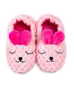 Csfry Toddler Girls’ Bunny House Slippers Cartoon Warm Home Shoes Rose 9-10 Toddler