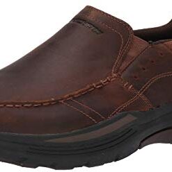 Skechers Men’s Expended-Sevenoleather Leather Slip on Moccasin, CDB, 11 X-Wide