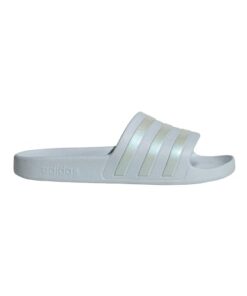 adidas Women’s Adilette Aqua Slide Sandal, Halo Blue/Halo Blue/Halo Blue, 5