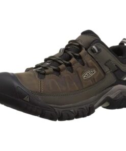 KEEN Men’s Targhee 3 Low Height Waterproof Hiking Shoes, Bungee Cord/Black, 12