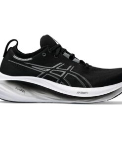 ASICS Men’s Gel-Nimbus 26 Running Shoes, 10.5, Black/Graphite Grey